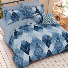 Постельное белье Cleo Рure Cotton евро поплин (простыня 220х240 см, 2 наволочки 70х70 см, пододеяльник 200х220 см) 30/131-PC