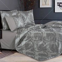 Постельное белье Cleo Satin jacquard евро сатин (простыня 230х250 см, 2 наволочки 50х70 см, 2 наволочки 70х70 см, пододеяльник 200х220 см) 31/112-SG