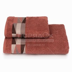 Полотенце банное, 70х130 см, Cleanelly Triangoli, 460 г/кв.м, пыльно-розовое ПЦ-3501-4477-1 18-1436