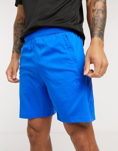 Синие шорты с однотонным логотипом adidas Training-Синий