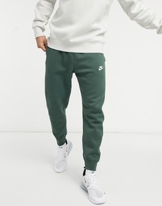 Джоггеры цвета хаки с манжетами Nike Club-Зеленый цвет