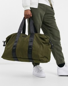 Большая спортивная сумка цвета хаки с лентой Consigned-Зеленый цвет
