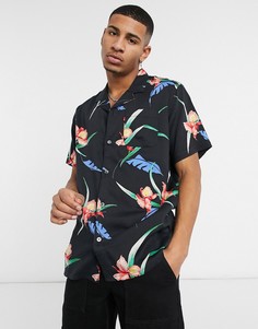 Рубашка с коротким рукавом и принтом икры Levis Andres-Черный