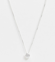 Ожерелье из стерлингового серебра с подвеской из прозрачного камня Kingsley Ryan Curve-Серебристый