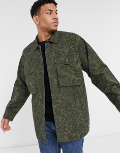 Куртка-рубашка навыпуск в стиле oversized с зеленым камуфляжным принтом Levis Hayes-Зеленый цвет