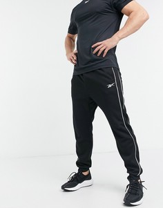 Черные джоггеры с окантовкой Reebok Training-Черный цвет