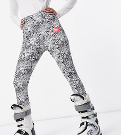 Горнолыжные облегающие брюки со штрипками со звериным принтом ASOS 4505 Petite-Многоцветный