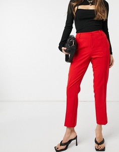 Красные брюки с атласной отделкой от комплекта Forever U-Красный