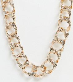 Эксклюзивное золотистое ожерелье-цепочка с крупными звеньями Vero Moda-Золотистый
