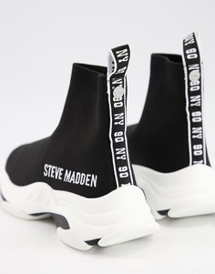 Черные кроссовки-носки Steve Madden Master-Черный цвет