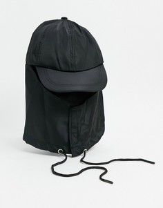 Черная кепка с балаклавой с застежкой на липучку SVNX-Черный цвет
