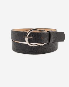 Чёрный ремень из экокожи женский Gloria Jeans