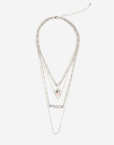 Серебристое многослойное колье Gloria Jeans