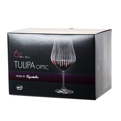 Набор бокалов для вина Тулипа оптик 600 мл 6 шт Bohemia Crystall