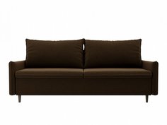 Прямой диван Хьюстон Микровельвет Коричневый Bravo