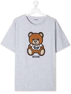 Moschino Kids футболка с вышивкой Toy Bear