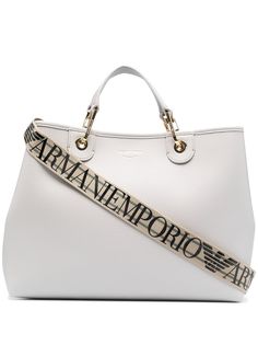 Emporio Armani сумка-тоут из зернистой кожи с логотипом