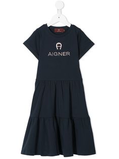Aigner Kids ярусное платье-футболка