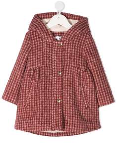 Chloé Kids однобортное пальто в клетку