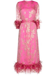 16Arlington платье миди с перьями