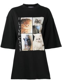 Balenciaga футболка с принтом I Love Cats