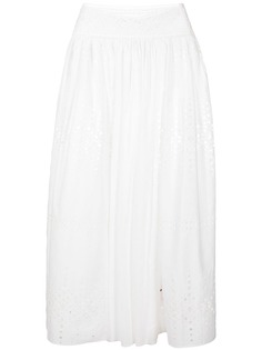 Ermanno Scervino юбка макси с завышенной талией и вышивкой