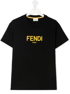 Fendi Kids футболка с логотипом