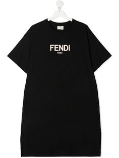 Fendi Kids платье-футболка с логотипом