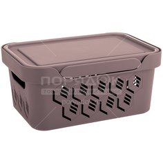 Ящик хозяйственный, 4.6 л, 27х19х12 см, Бытпласт Deluxe С32055