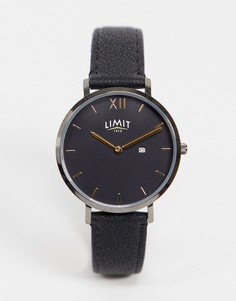 Часы с ремешком из искусственной кожи и циферблатом черного цвета Limit-Черный цвет