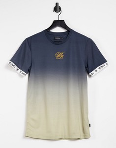 Темно-синяя футболка с выцветшим эффектом Burton Menswear-Темно-синий