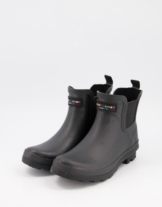 Черные резиновые ботинки челси Kurt Geiger London Sleet-Голубой