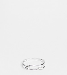 Кольцо из стерлингового серебра со звеньями цепи Kingsley Ryan Curve-Серебряный