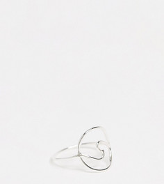 Кольцо из стерлингового серебра с абстрактным дизайном Kingsley Ryan Curve-Серебристый