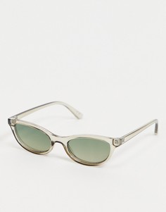 Серые квадратные солнцезащитные очки в стиле 90-х с дымчатыми стеклами ASOS DESIGN-Серый