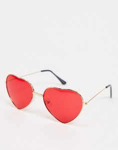 Солнцезащитные очки в форме сердца SVNX-Красный