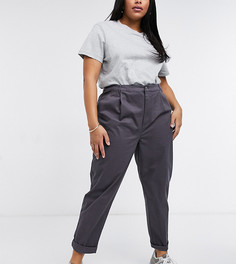 Темно-серые брюки-чиносы ASOS DESIGN Curve-Серый