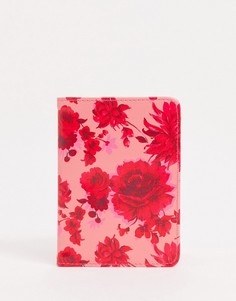 Обложка для паспорта с розовым цветочным принтом Ban Do-Розовый цвет