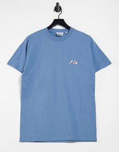 Серо-синяя футболка с принтом на спине Parlez Solent-Голубой