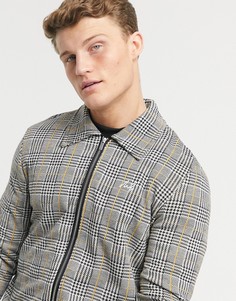 Светло-коричневая жаккардовая куртка Харрингтон Burton Menswear MB Collection-Бежевый