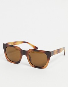 Круглые солнцезащитные очки в стиле унисекс в коричневой черепаховой оправе A.Kjaerbede Clay-Коричневый цвет