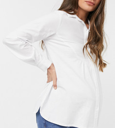 Белая рубашка со сборками на спине Gebe Maternity-Белый