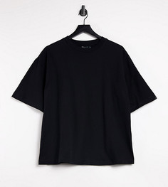 Черная oversized-футболка ASOS DESIGN Maternity-Черный цвет