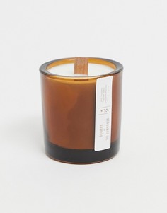 Масляная свеча мини 150 г с ароматом бамбука и бергамота в подставке из янтаря WXY.-Бесцветный