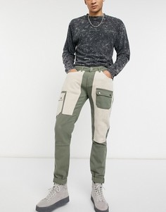 Светло-бежевые брюки карго с отделкой на карманах Liquor N Poker-Бежевый