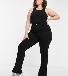 Черные расклешенные джинсы Dr Denim Plus Moxy-Черный цвет