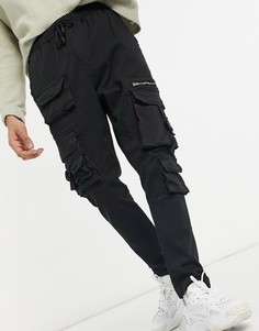 Черные брюки карго Brave Soul-Черный цвет
