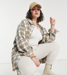 Шакет в клетку в стиле oversized Public Desire Curve-Многоцветный