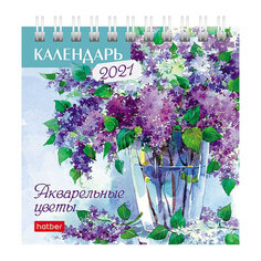 Календарь-домик настольный Hatber "Акварельные цветы" на 2021 год