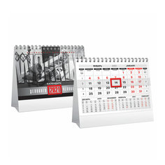 Календарь-домик настольный с бегунком Hatber "Красно-черный" на 2021 год